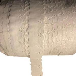 5 Yards Vintage Eyelet Lace Trim Cotton White Craft Sewing 1"